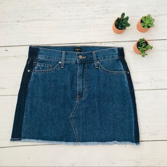 JUSTBLACK Denim Fringe Skirt - Picture 2 of 6